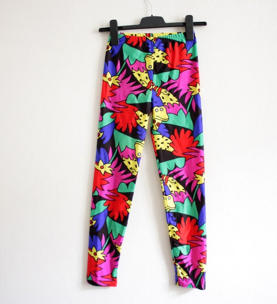 Vintage 80s colorful Leggings s