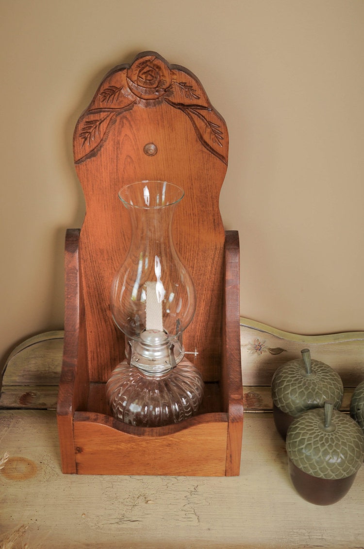 oil lamp holder by EugenieWoodcraft on Etsy