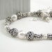 Necklace - White Pearl, Swarovski with Sterling Chain