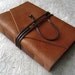 Handmade Leather Journal, Saddle brown, rustic leather journal by Dancing Grey Studio on Etsy