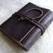 Leather Journal, Espresso Brown, handmade rstic journal by Dancing Grey Studio on Etsy
