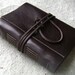 Leather Journal, Dark Brown, handmade rstic journal by Dancing Grey Studio on Etsy