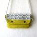 Christmas in July - SALE 20 Percent OFF - It was 36 USD - The Innocence Little Bag in yellow/ light blue and cream fabric