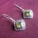Awesome 925 Sterling Silver Peridot Dangle Earrings / Silver handmade jewelry.
