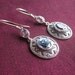 Awesome sterling silver Dangle Earrings Topaz / Silver 925 / Bali Handmade Jewelry