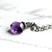 Amethyst Necklace Wire Wrapped Sterling Silver Modern Geometric Necklace February Birthstone