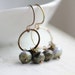 Beaded Earrings with Lavender Purple Czech Glass and Small Hoops - Plum Pudding