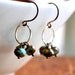 Beaded Earrings with Turquoise Blue and Brown Czech Beads and Small Hoops - Shipwreck Summer Fashion