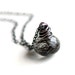 Black Tourmalinated Quartz Necklace Wire Wrapped in Sterling Silver Blur Modern Necklace Modern Fashion Gift Under 50