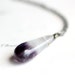 Ombre Purple Amethyst Necklace on Sterling Silver Chain - Modern Necklace February Birthstone Jewelry