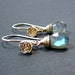 Bright Horizons // Blue-Flash Labradorite on Sterling Silver Rose Earwires