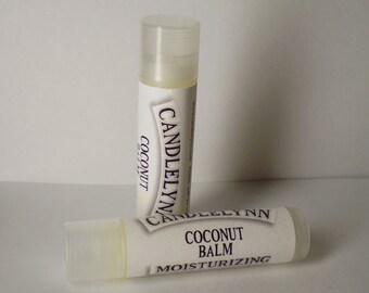 Coconut Lip Balm by Candle Lynn - Made with Organic Shea and Cocoa Butters