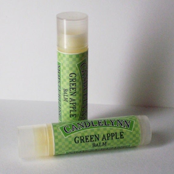 Green Apple Lip Balm by Candle Lynn Made with Organic Shea