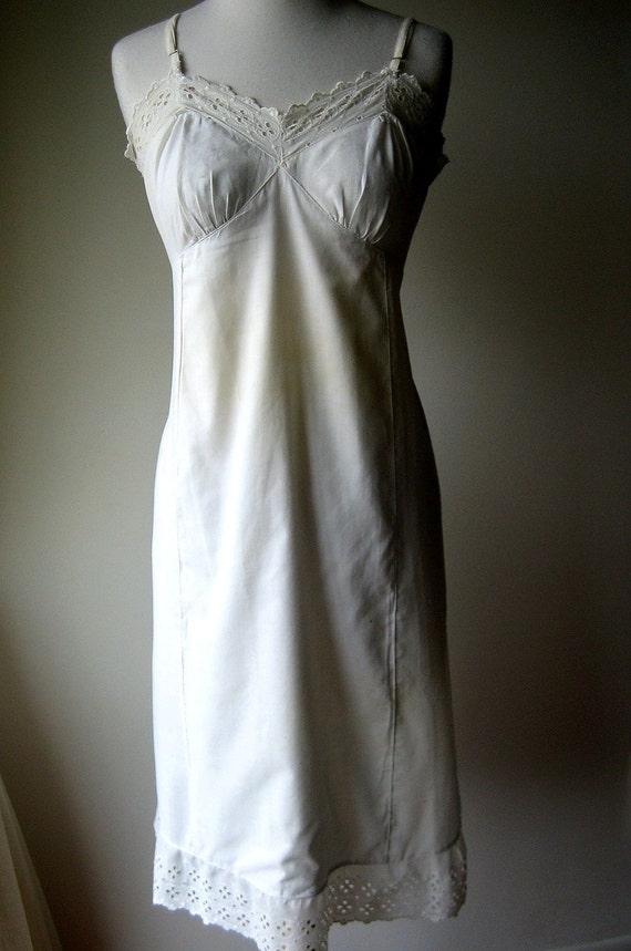 white slip night gown