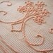 Chenille peach cotton bedspread coverlet vintage Antique Authentic tufted puffs Tree of Life SOFT COTTON 102"