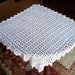 Vintage TABLECLOTH White Cotton HAND CROCHETED Lace Box Netting Blocks