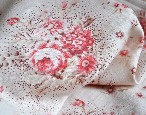 vintage french floral fabric