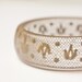 Resin Bangle Bracelet Vintage French Lace Bronze Gold Wide Cuff OOAK neutral earth tbteam rusteam black friday