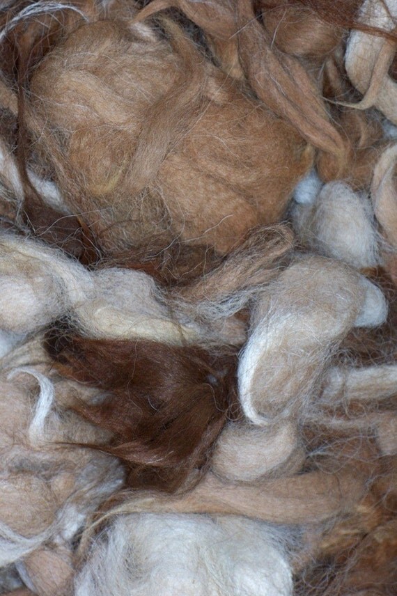 Washed Alpaca Fiber Stuffing Felting Raw Fiber Seconds 16