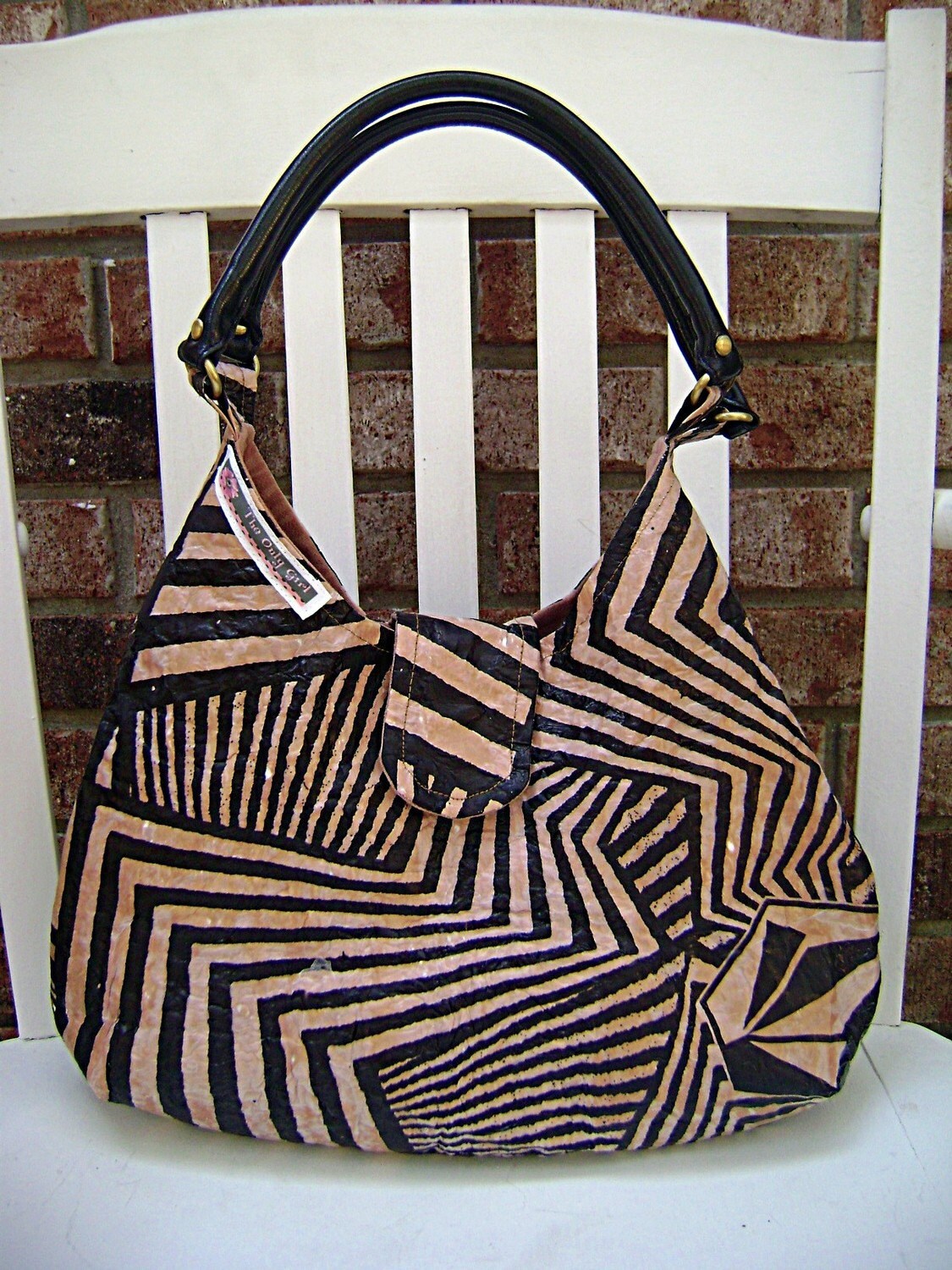 Geometric Fused Plastic Purse