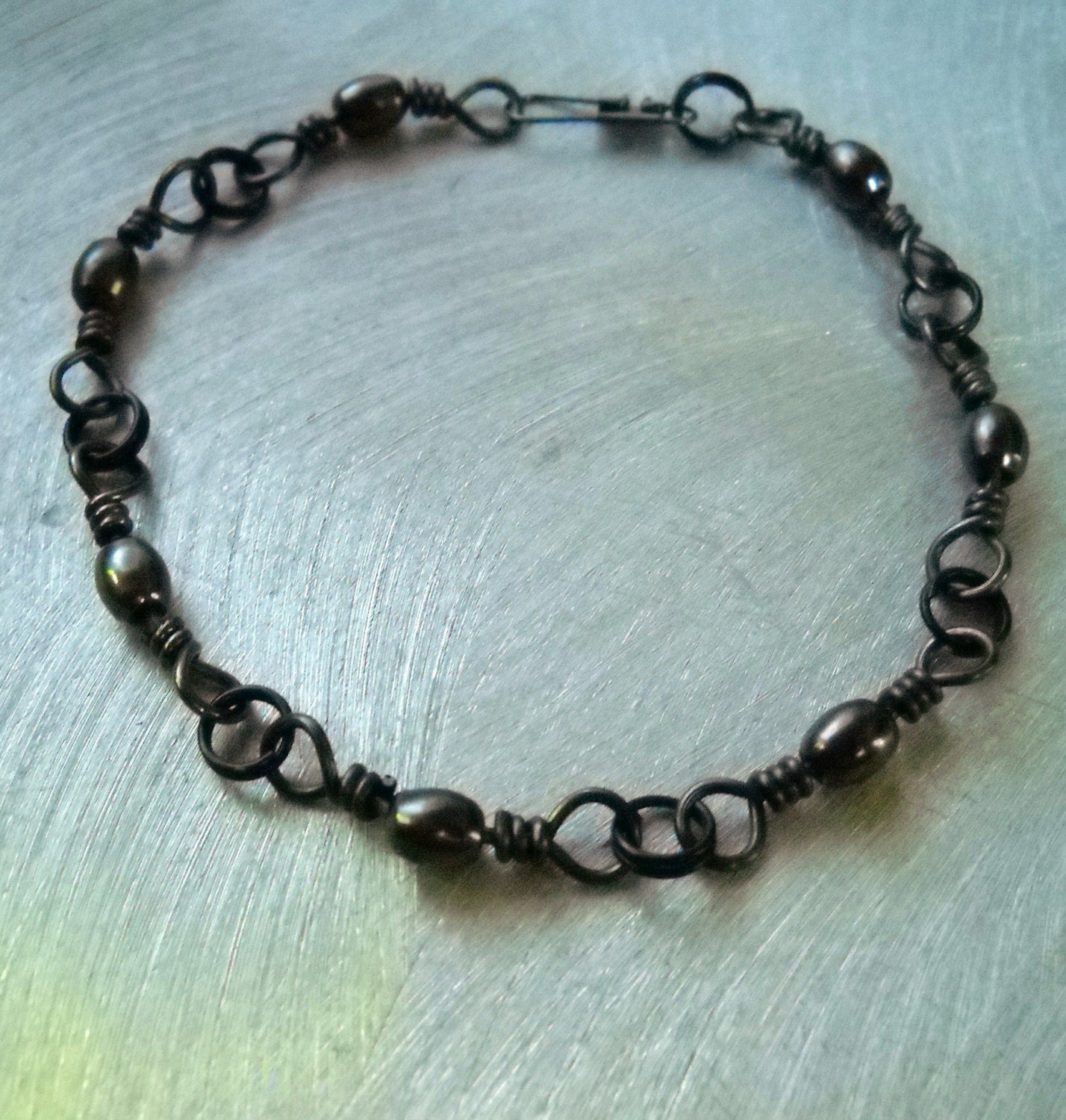 Black Nickel Barrel Swivel Bracelet Fishing Lure by JayBehrle