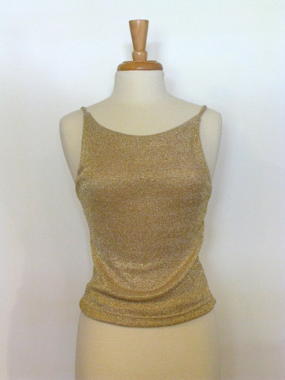 Metallic Gold Tank Top by tobedetermined on Etsy