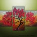 Abstract Modern Landscape Asian Tree Art by Gabriela 36x24 Metallic