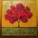 Abstract Modern Textured Original Landscape Tree Art by Gabriela 20x20x1.5