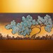3D Original Modern Landscape Tree Textured Painting Art by Gabriela 48x24 Metallic