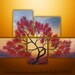 Abstract Modern Landscape Tree Asian Art by Gabriela 44x32 Metallic