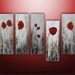 LARGE Abstract Modern Poppies Painting Original Floral Art by Catalin 50x30