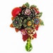 Stanley Hagler Ian St Gielar Jeweled Flower Brooch