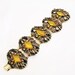 Honey Topaz Glass Cuff Bracelet