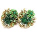 Stanley Hagler Green Floral Earrings