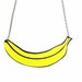 Big fruity perspex BANANA NECKLACE Tropical