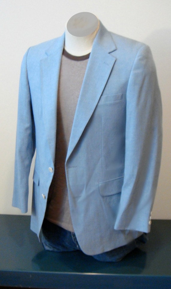 Linen Sport CoatBaby Blue Preppy and Classy