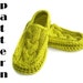 Knit Crochet Cabled Moccasin Slippers, PDF Pattern