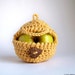 Yellow Apple Cozy, Honey Mustard Fruit Cozy - Cyber Monday Etsy - Cotton Lunch Mom Friend Coworker, Banana Harvest Crochet