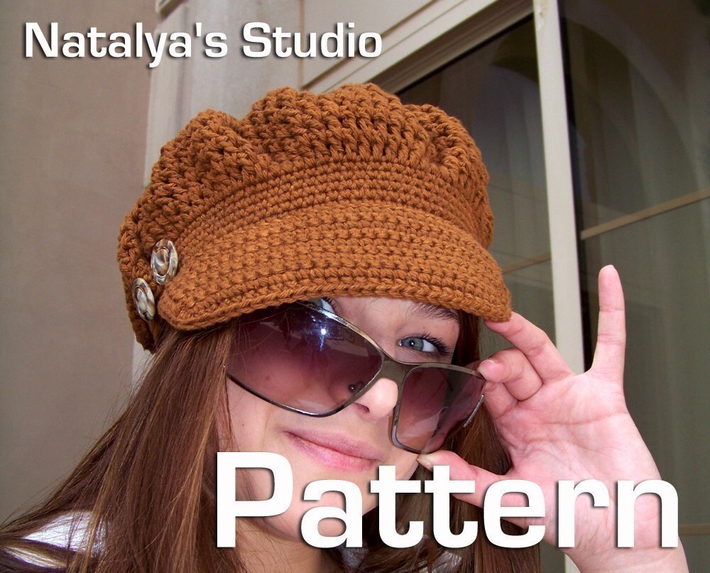 pattern summer crochet beret Pattern Beret Newsboy Crochet Hat Cap by Visor PDF Natalya1905