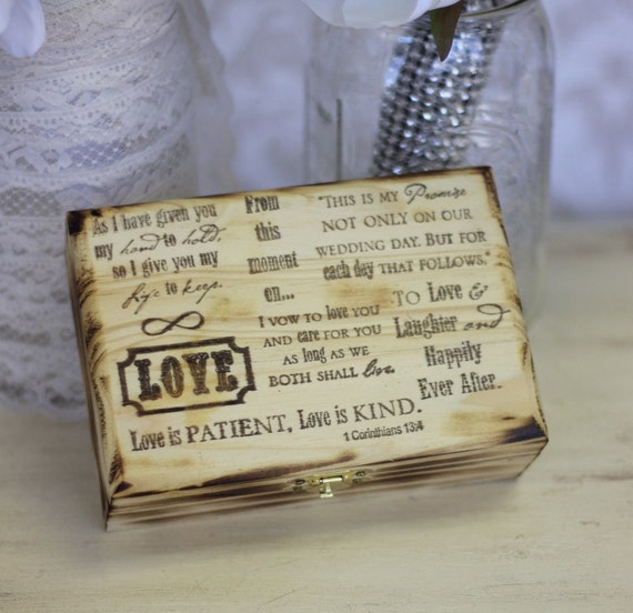 Rustic Chic Ring Bearer Pillow Box (item S10063) by braggingbags