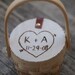 Personalized With Your Initials Heart and Arrow Wedding Flower Girl Basket Rustic Cinderella Renaissance Fairytale