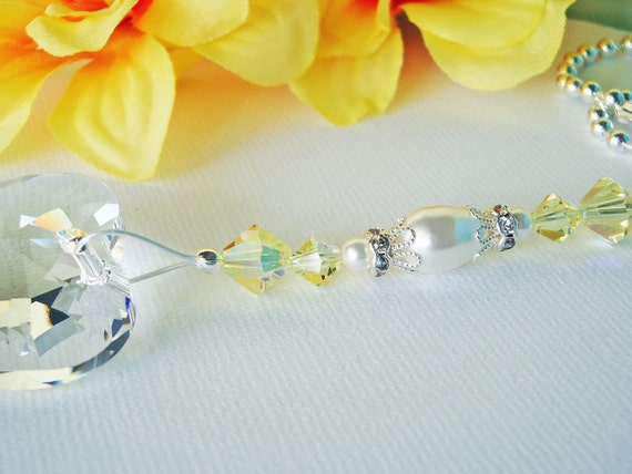 Crystal Ceiling Fan Pulls Swarovski Yellow by CrystalBlueDesigns