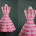 Vintage 50s Elegant Rare New Look Shelf Bust Garden Party Dress L