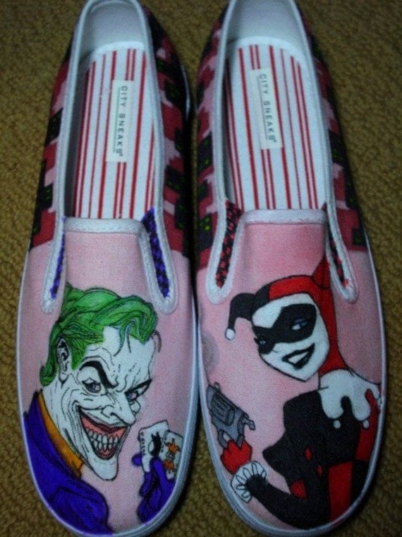 joker and harley quinn converse shoes