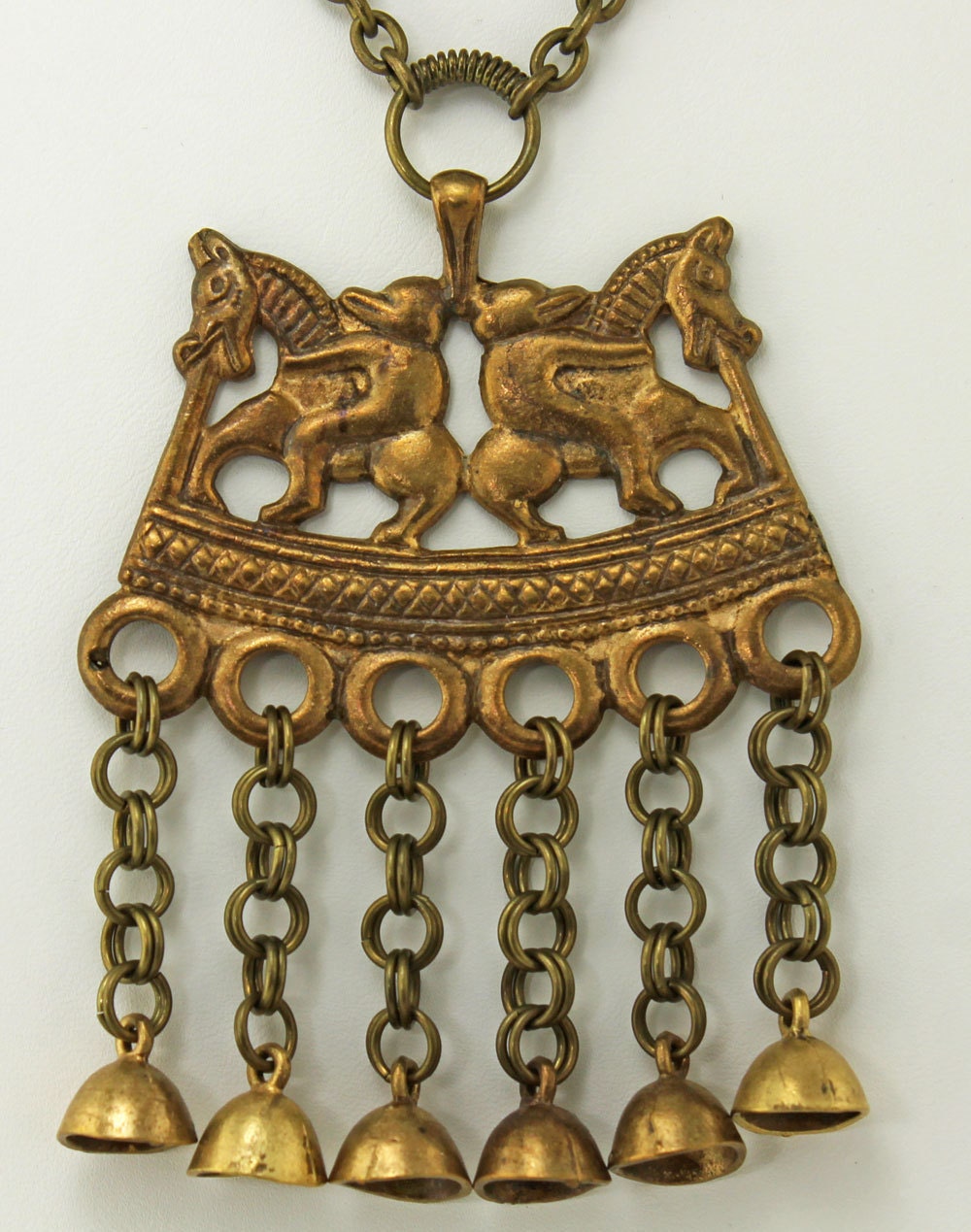 Kalevala Koru Finland Bronze Folkloric Vintage Necklace