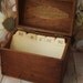 Vintage 1930's Mead Recipe Box - Wood with Dovetail Joints - Label Inside Lid