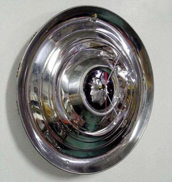 1952 1953 Mercury Hubcap Wall Clock Retro Car Clock