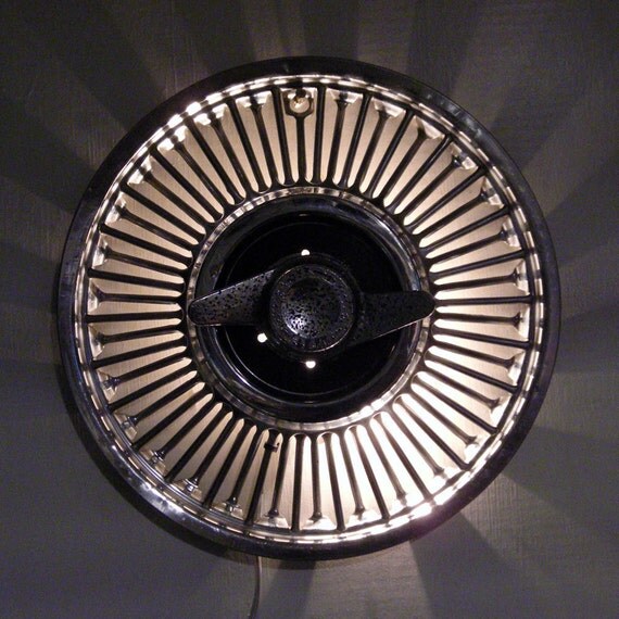 Spinner Hubcap Wall Lamp Hub Cap Lighting Hanging Wheel