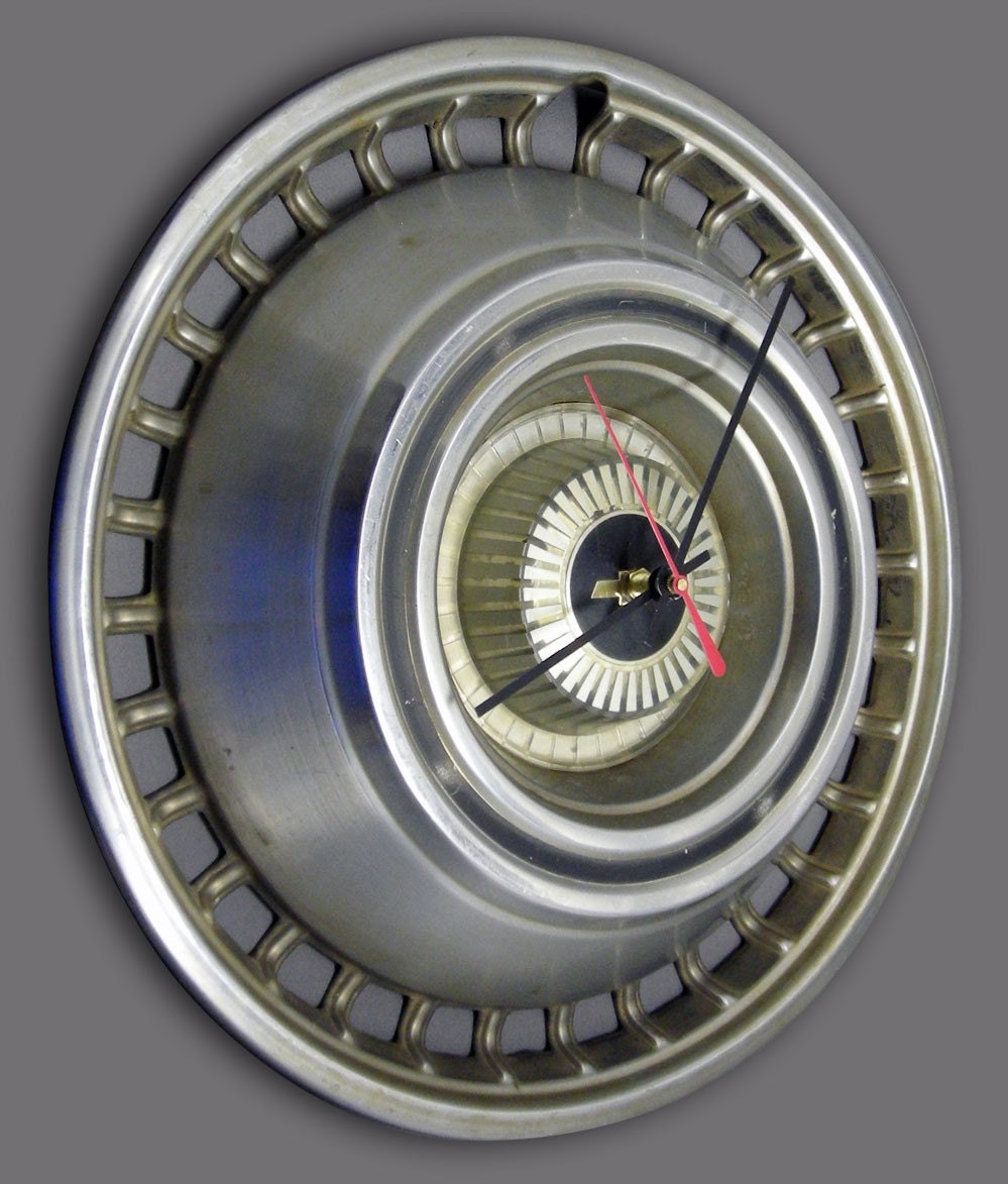 Chevy Wall Clock 1964 1965 Chevrolet Impala Hubcap Clock