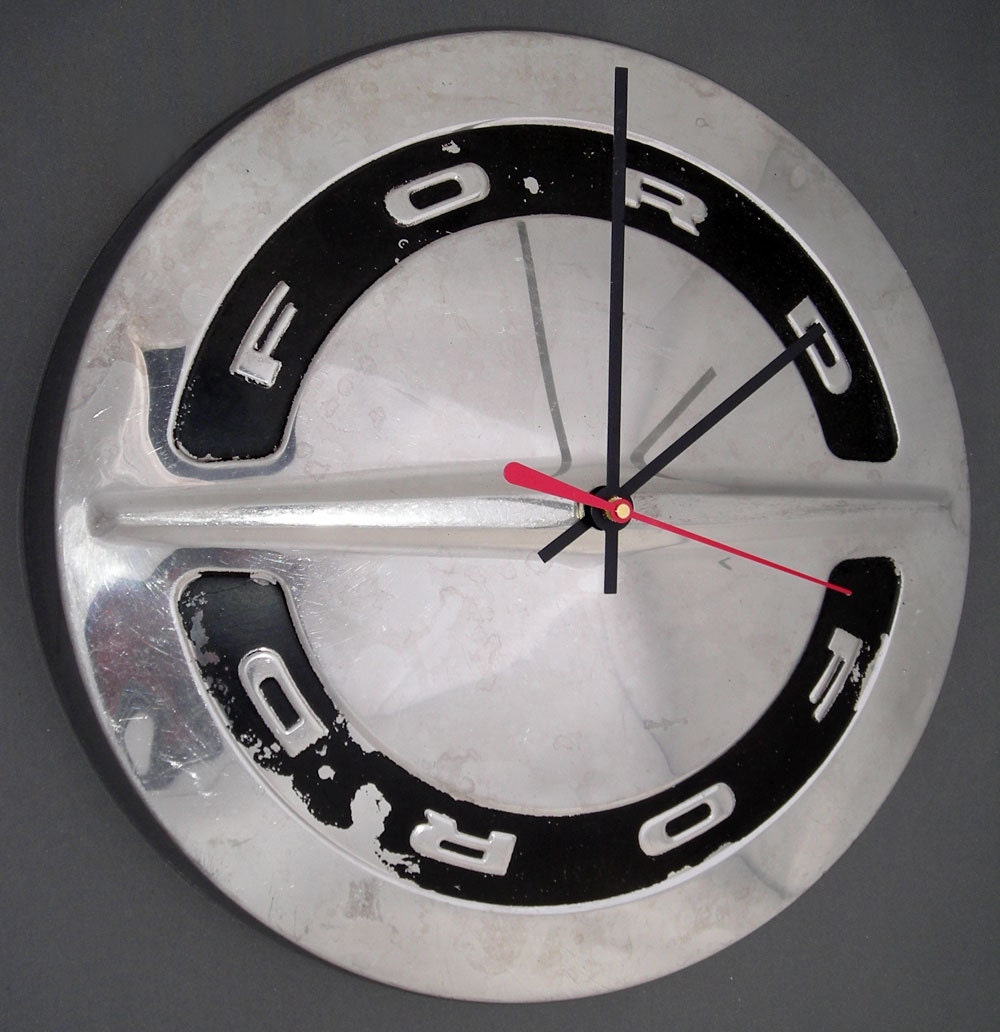 Ford Hubcap Clock 1964 1965 1966 Falcon Fairlane Pickup